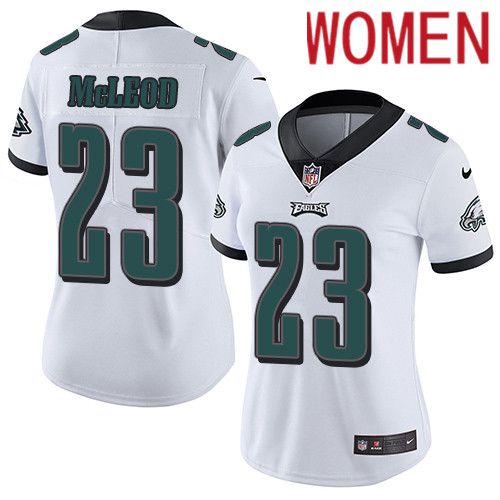 Women Philadelphia Eagles 23 Rodney McLeod Nike White Vapor Limited NFL Jersey